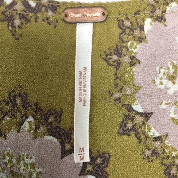 FREE PEOPLE Golden Rod  Cowl Neck Blouse Medium - Picture 5 of 8